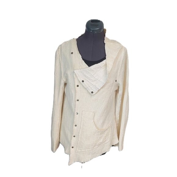 Hunt & Gather Snap Front Asymmetrical Cardigan Sweater - Size S/M - Picture 3 of 8